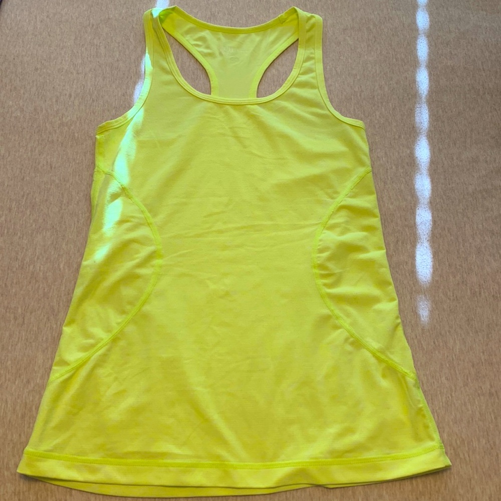 Zella bright yellow athletic tank top size XS